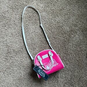 Von Dutch Pink and White Crossbody Bag brand new